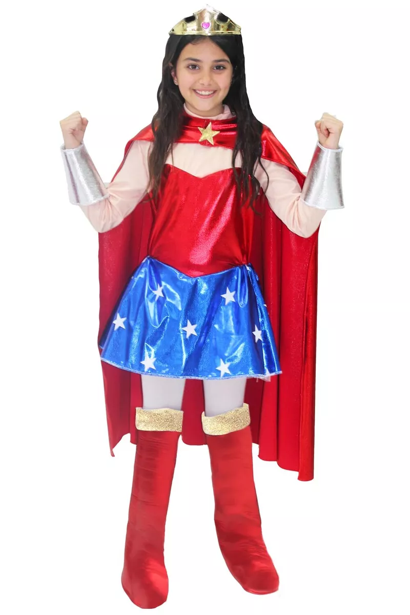 MAGIC GIRL costume CARNEVALE WONDER WOMEN bimba tg. 10 11 anni