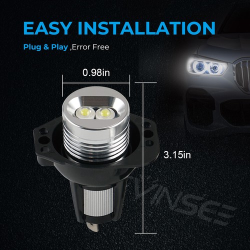 Fit BMW 3 Series 328i 330i xdrive LED Angel Eyes Halo Ring Marker Parking Light - Picture 5 of 10