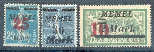 Memel 121/3 Set ** MNH Mint 50EUR