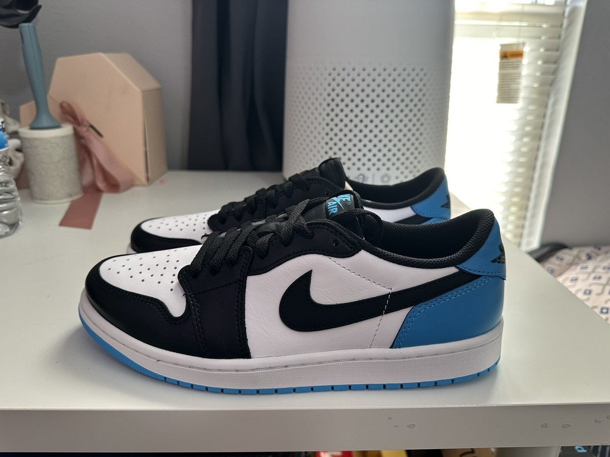 Jordan 1 Low OG Black Dark Powder Blue Size 8 CZ0775 104 Jordan 1 Low OG Black Dark Powder Blue Size 8 CZ0775 104