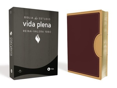 Biblia de Estudio de la VIDA PLENA : Rvr 1960, Rojo Oscuro/beige, Dos Tonos I...