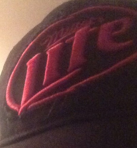 Miller Lite Beer Logo Hat Black With Pink Embroidered Logo - Picture 3 of 6