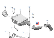 PORSCHE 718 CAYMAN 982 Ladeluftkühlerschlauch 982129499 NEU Original