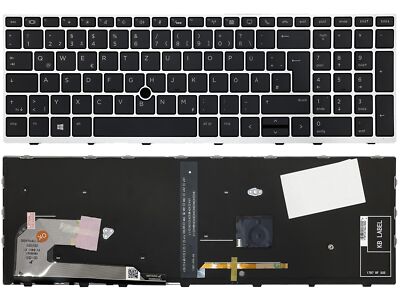 DE - Tastatur Keyboard mit beleuchtung, silber rahmen für HP EliteBook 850 G6