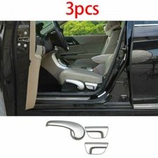 3X Silver Car Seat Button Handle Cover Trim For Honda Accord Crosstour 2008-2012