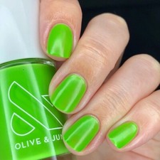 Lot of 6 - Olive & June LIME FIZZ Long Lasting Nail Polish Olive and June Green