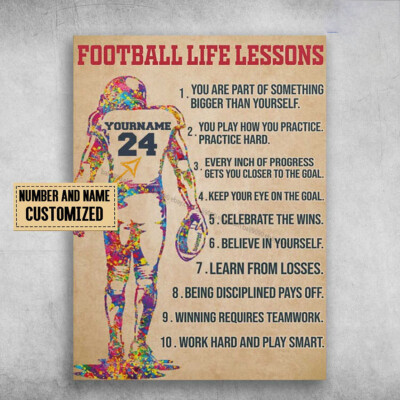 Football Life Lessons, Football Poster, You Are Part Of Something Bigger Than...
