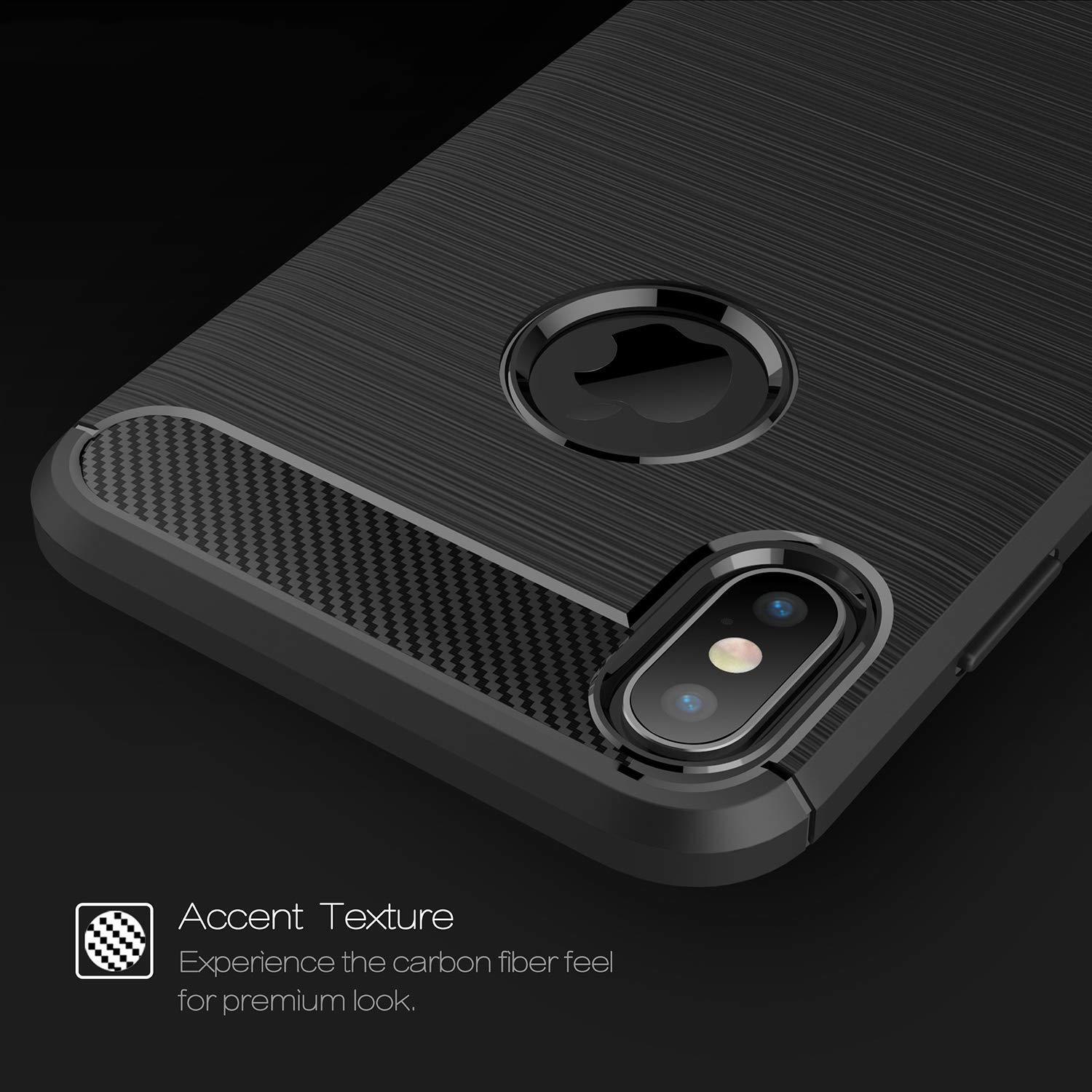 Shockproof Hybrid Carbon Fiber Heavy Duty Case Cover For Apple iPhone XS Max