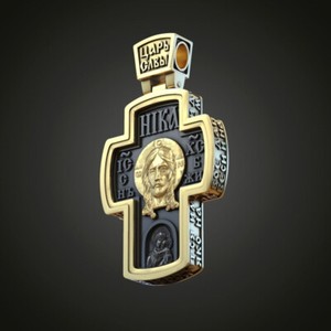 Authentic orthodox necklace, orthodox pendant, orthodox rite gold cross