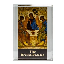 Divine Praises Crystal Clear Desktop Prayer Card Stand