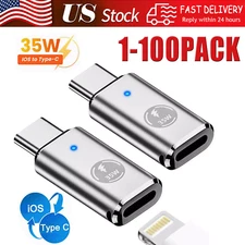 35W USB-C Male to iOS Female Adapter + lanyard For iPhone 15 Pro Max 15 Plus lot