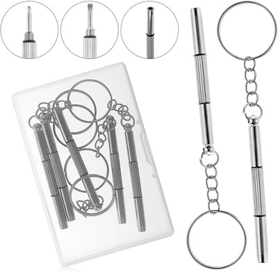 5 Pcs Mini Brillen Schraubendreher, 3 in 1 Eyeglass Repair Set Edelstahl Schraub