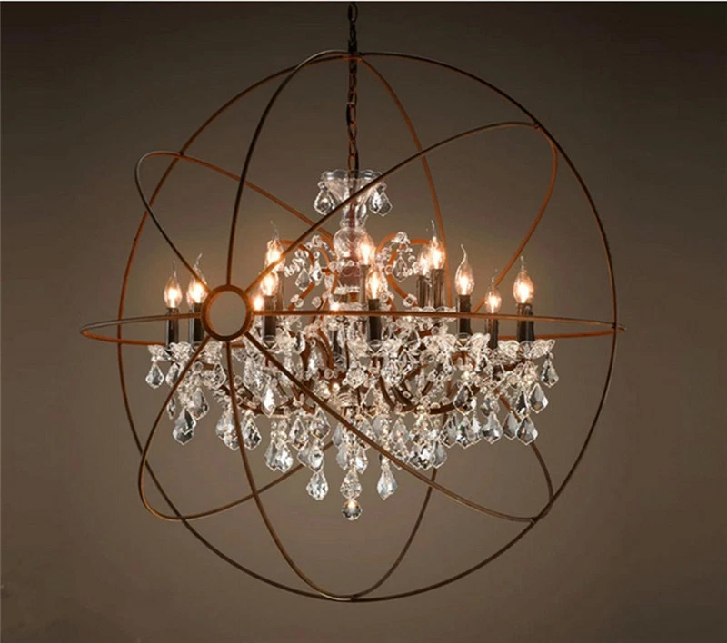 Rustic chandelier with crystals deals