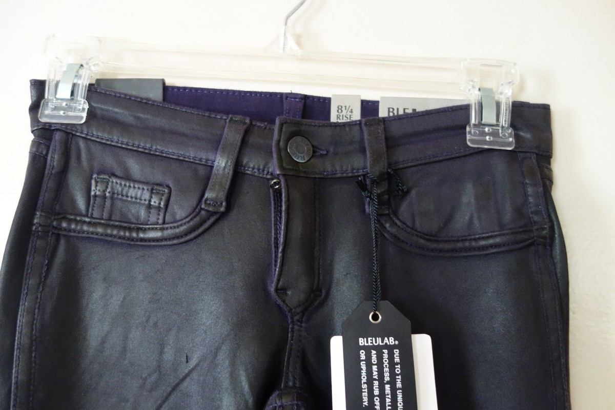 BLUELAB Reversible Jeans/Leggings Napa Suede/Black Mercury pants 23, 24 NWT