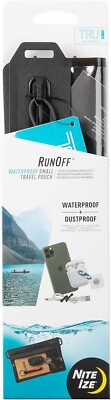 Nite Ize RunOff Waterproof Small Travel Pouch- Charcoal Polyester Storage Bag
