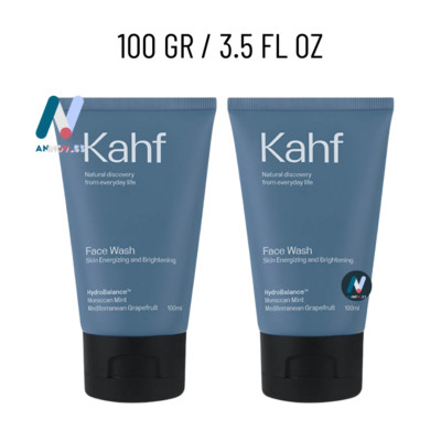 KAHF MEN Face Wash Brightening Skin Moisture Smooth Pores Cooling Sensation 2PCS