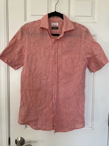 Slowear Glanshirt Orange Garment Dyed Linen Shirt - Size 38 / 15 Small - Picture 9 of 10