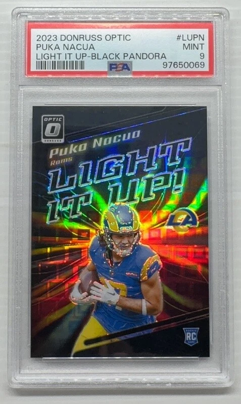 Puka Nacua Panini Donruss Optic Light It Up #LUPN Black Pandora