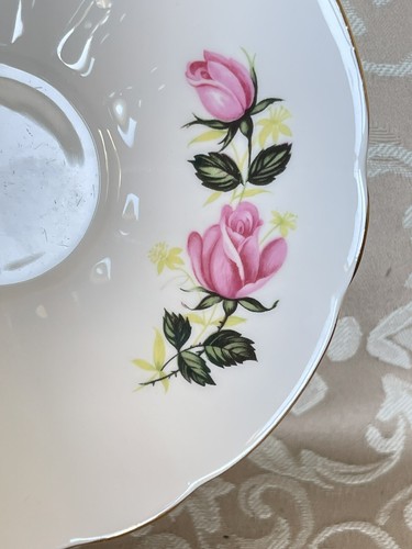 Vintage Adderley Pink Wild Cabbage Roses Tea Cup & Saucer England. - Picture 13 of 22
