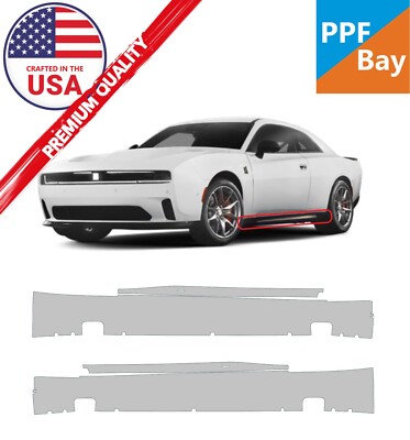 For Dodge Charger Daytona 2024-2025 RockerPanel Paint Protection Film PreCut PPF