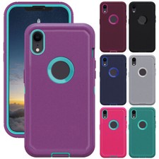 For Apple iPhone XR Rugged Rubber Case Shockproof Protective Hard Phone Cover