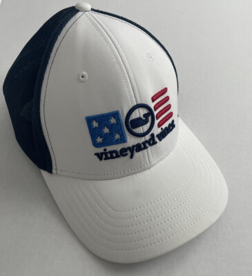 Vineyard Vines Trucker Hat Mesh Snapback Whale Red White