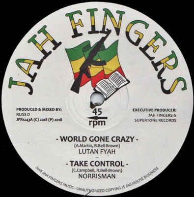 Lutan Fyah, Norrisman - World Gone Crazy / Take Control (12'') (Near Mint (NM or 