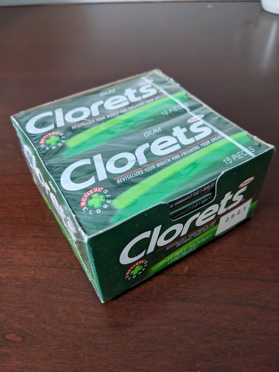 vintage Adams Clorets gum 1999 Unopened new 12 pack sealed box