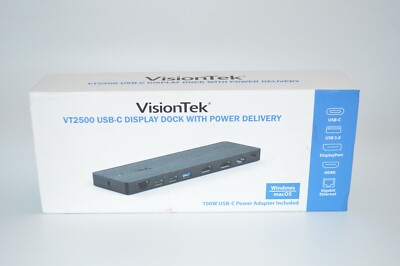 VisionTek - VT2500 USB-C Docking Station - Multi Display MST Dock - 901381 - RB