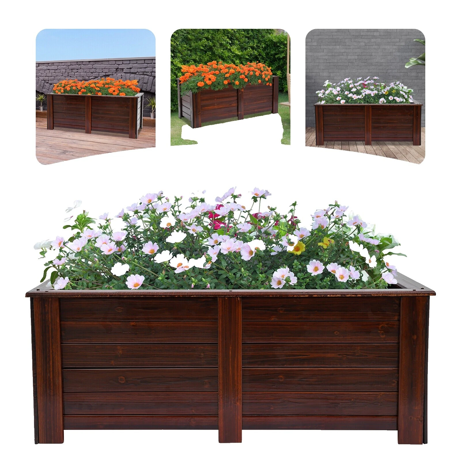 Wooden Garden Window Boxes