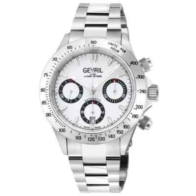 Gevril Men's 44606B Amsterdam Swiss Automatic ETA Valjoux 7753 Chronograph Watch