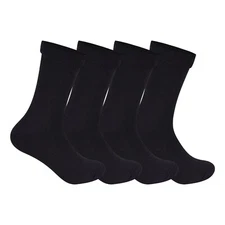 Men's Diabetic Socks Black Merino Lambs Wool 6- 11 Adults Walking Work Boots