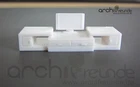 1 Model Furniture TV Set White for Diecast Models 1:50, Model Railway O Gauge