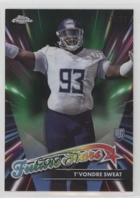 2024 Chrome Future Stars Green Refractor 39/99 T'Vondre Sweat Rookie RC 13c5
