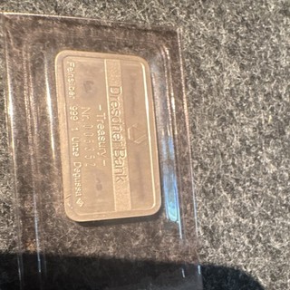 Degussa Feinsilberbarren 1 Unze – Feingehalt 0 999 Dresdner Bank Treasury