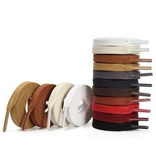 Fashion Flat Waxed Cotton Shoe Laces Unisex B...