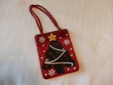 Christmas Beaded Mini Evening Purse 6" x 5"