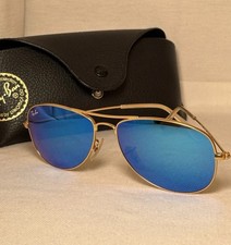 Ray-Ban RB-3362 Cockpit Aviator Blue Mirrored Lens Sunglasses, 112/17-56 -14