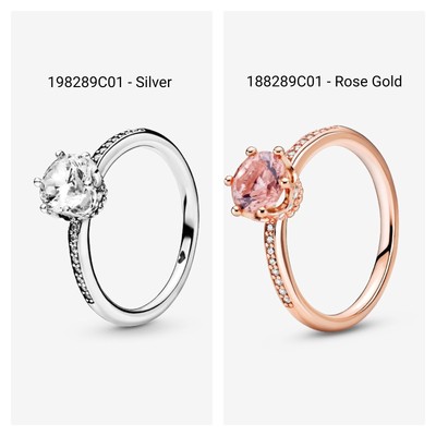 *New Authentic* Pandora Sparkling Crown Solitaire Ring-198289C01, 188289C01 