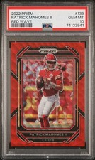 2022 PANINI PRIZM RED WAVE #139 PATRICK MAHOMES II /149 PSA 10 💎