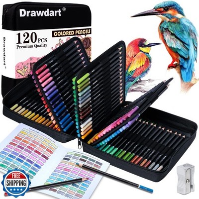 Drawdart 120 Colored Pencils for Adult Coloring Books, Profession