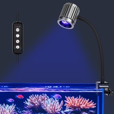 Clip On 24/7 Saltwater Aquarium LED Light, 12W Reef Lights for Coral DIY Colo...