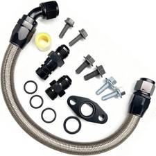 Upgrade Turbo Drain Tube Kit For Dodge 5.9l6.7l Cummins S300s400 With Alumi... Upgrade Turbo Drain Tube Kit For Dodge 5.9l6.7l Cummins S300s400 With Alumi...