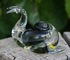 Vintage Murano Paperweight V. Nason Snail Smokey Glass Made In Italy Rare Find