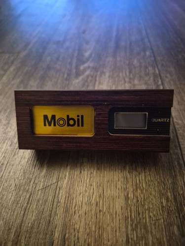 MOBIL OIL Company Advertising Digital Alarm  Clock