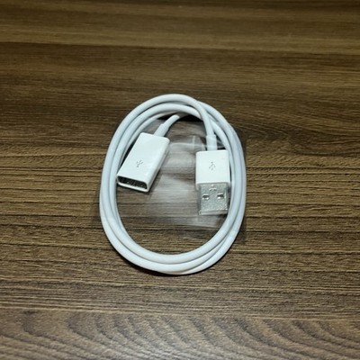Apple Mac Tastatur USB Verlängerungskabel USB-A Stecker auf Buchse weiß 1m