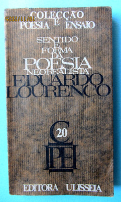 Sinn und Form neorealistischer Poesie - Eduardo Lourenco - Sehr guter Zustand -