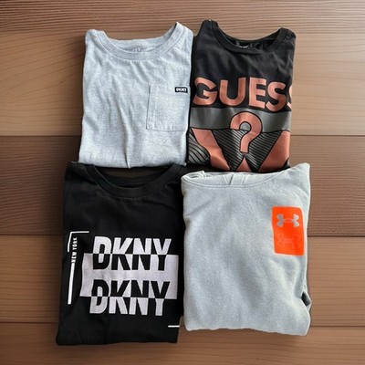  Lot of 4  GUESS DKNY AMOURA Boys T Shirts size 12-14 years