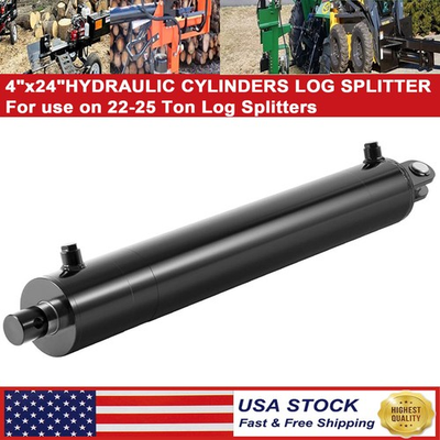#ad #ad Log Splitter Hydraulic Cylinder 4.0quot; Bore x 24quot; Strokex 1.75quot; 3500PSI 22 25 Tons $398.99