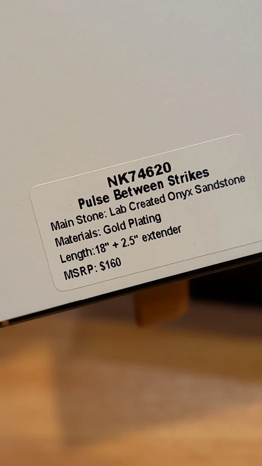 Bomb Party Untamed 2025 Necklace "Pulse Between Strikes" NK74620 Sandstone /Gold - Image 3 of 3